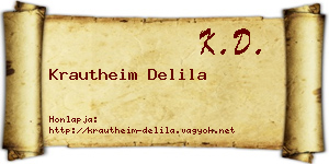 Krautheim Delila névjegykártya